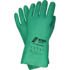 Nitras GREEN BARRIER, ķīmiskie aizsargcimdi, zaļi, EN 388, EN ISO 374
