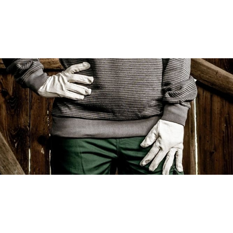 Nitras kokvilnas džersija cimdi, dabīgā krāsā