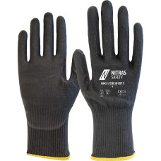 Nitras ESD 3D CUT F, aizsargcimdi pret griezumiem, melni, EN ISO 21420, EN 388, OEKO-TEX
