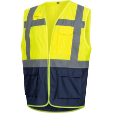 Nitras labi pamanāma veste, neona dzeltena/navi zila, EN ISO 13688, EN ISO 20471, EN 1149