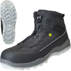 Nitras SPORT STEP MID FIT, drošības zābaki, pusaugsti, melni, EN ISO 20345, EN IEC 61340-4-3, DGUV noteikums 112-191