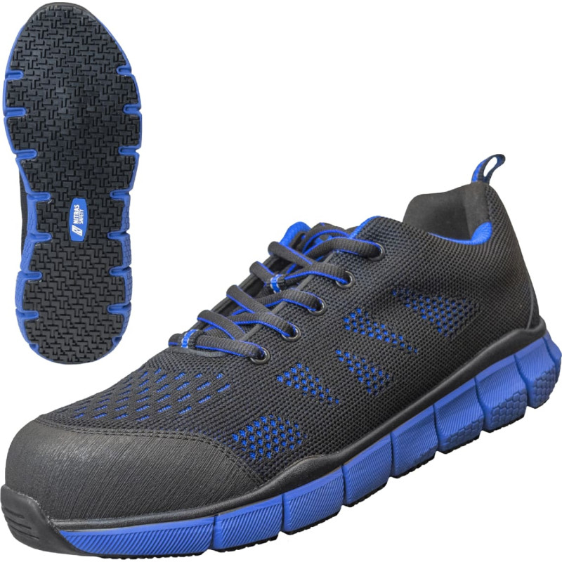 Nitras SONIC STEP, drošības apavi, S1P, izturīgs tekstils, melns/zils, izturīga EVA/nitrila zole, melna/zila (krāsas kods: 1022), EN ISO 20345, EN 61340-4-3, DGUV noteikums 112-191