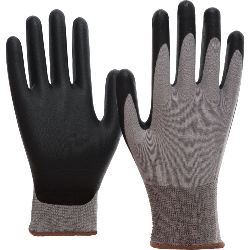 Nitras SKIN CLEAN, montāžas cimdi, pelēks/melns, EN 388, OEKO-TEX