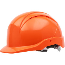 Nitras HEAD PROTECT, rūpnieciskā aizsargķivere, apvalks no HDPE, oranžs, iekšpuse no LDPE/tekstila, melna/pelēka, EN 397