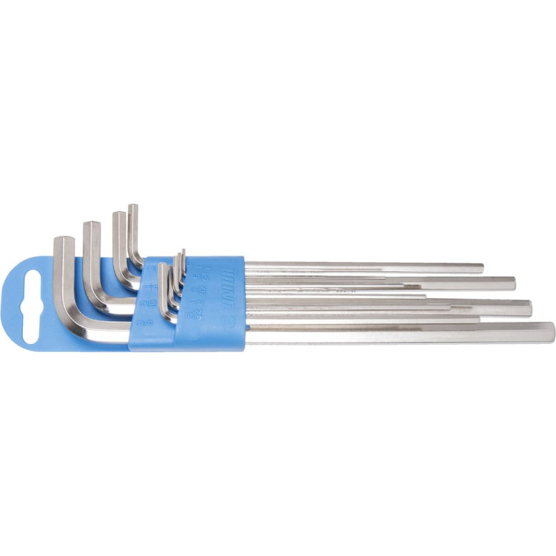 Unior 220/3LPH L-veida seškantatslēgu komplekts, garā on plastic clip 1.5-10
