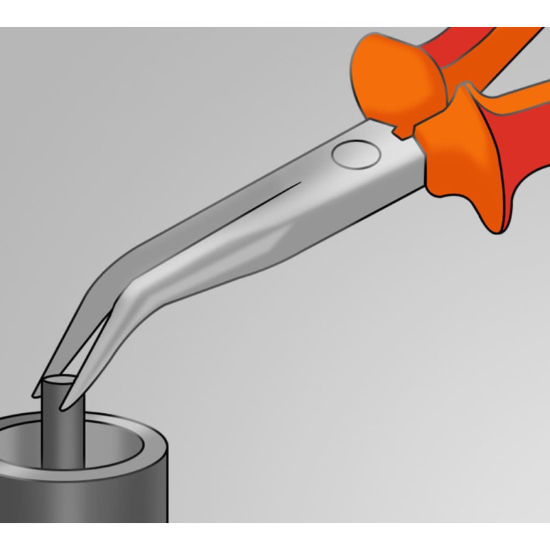 Unior 512/1VDEBI Smailstangas and pipe grip, izliektas 200