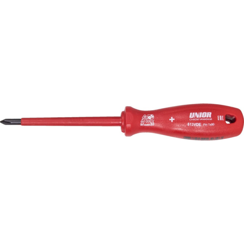 Unior 613VDE Krustiņveida (PH) skrūvgriezis with insulated blade, VDE PH1 x 80