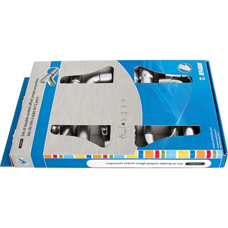 Unior 177CS11 L-veida muciņatslēgu komplekts kartona kastē 8 - 24/11