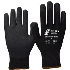 Nitras SNIEGA CĪNĪTĀJS, ziemas cimdi, melni, EN 388, EN 514