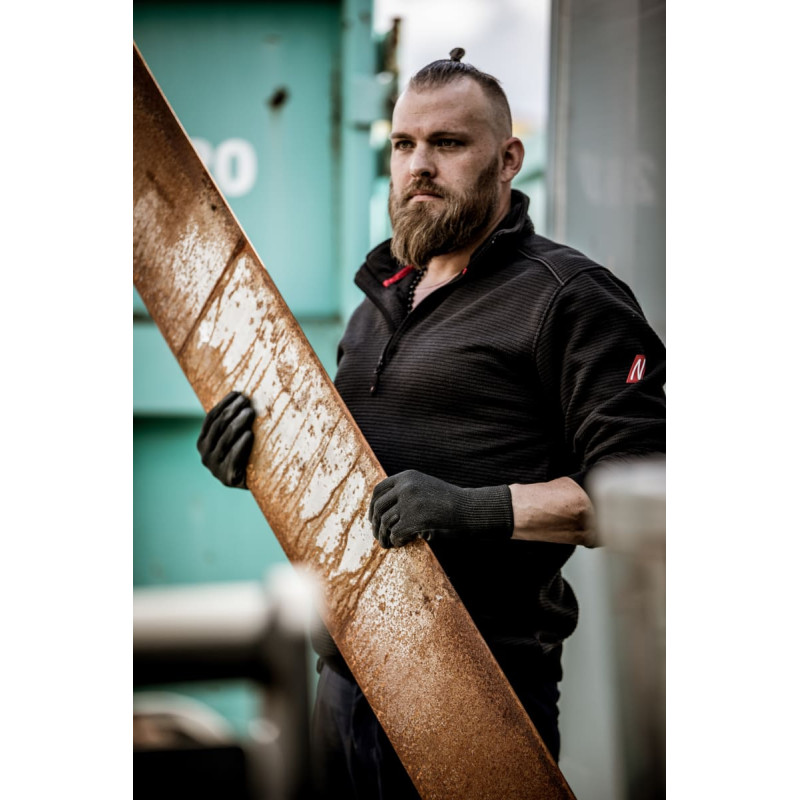 Nitras CUT F, aizsargcimdi pret griezumiem, melni/melni, EN 388