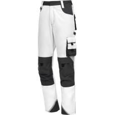 Nitras MOTION TEX PLUS, darba bikses, garas, baltas / pelēkas, OEKO-TEX