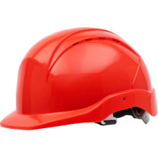 Nitras HEAD PROTECT, rūpnieciskā aizsargķivere, apvalks izgatavots no HDPE, sarkans, iekšpuse no LDPE / tekstila, melna / pelēka, EN 397