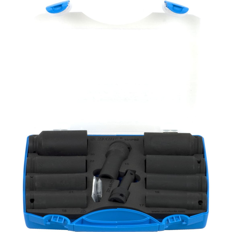 Unior 231/4PB2 Triecienizturīgu muciņu komplekts 1/2 plastmasas kastē 15 - 30/12