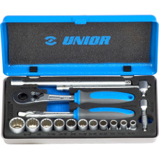 Unior 188BI12P16INCH Muciņu komplekts 1/4” metāla kastē 3/16-9/16/16