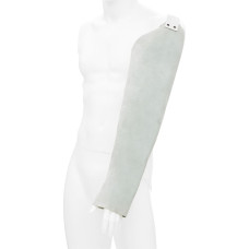 Nitras šķeltas ādas piedurknes, gaiši pelēkas