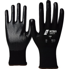 Nitras neilona cimdi, melni/melni, EN 388