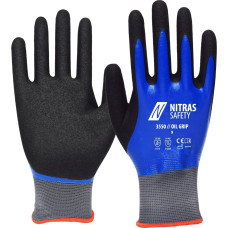 Nitras OIL GRIP, montāžas cimdi, zils/melns, EN 388