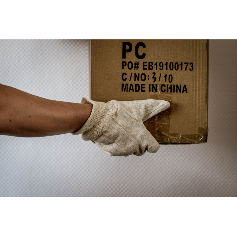 Nitras kokvilnas džersija cimdi, dabīgā krāsā