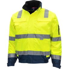 Nitras MOTION TEX VIZ PLUS, labi redzama pilota jaka, neona dzeltena / tumši zila, EN ISO 13688, EN ISO 20471, EN 343