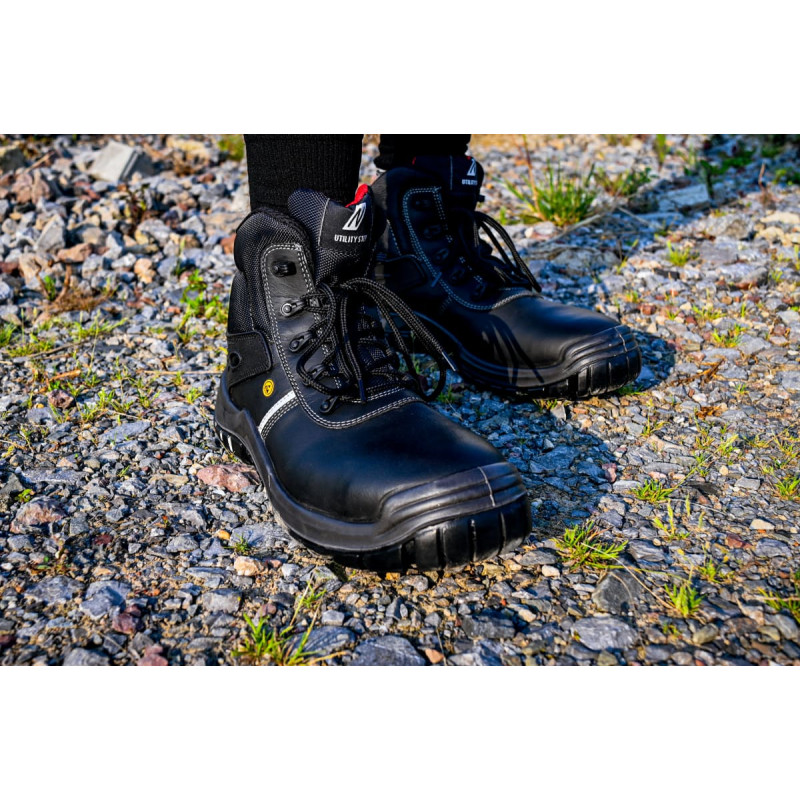 Nitras UTILITY STEP MID, S3L CI FO SR drošības zābaki, melni, EN ISO 20345, EN IEC 61340-4-3, DGUV noteikums 112-191