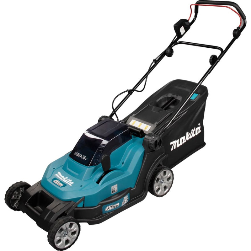 Makita Akumulatora mauriņa pļaujmašīna - 18V X 2 • 43 cm • 50 L DLM432Z