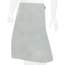 Nitras split leather apron, light grey