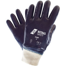 Nitras premium nitrile gloves, white / blue, EN 388