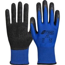Nitras nylon gloves, blue / black, EN 388