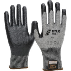 Nitras TAEKI cut protection gloves, grey / black, EN 388, EN 407