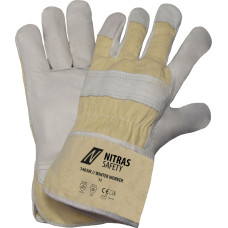 Nitras WINTER WORKER, winter gloves, natural colour / grey, EN 388, EN 511