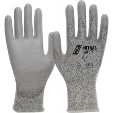 Nitras cut protection gloves, grey / grey, EN 388