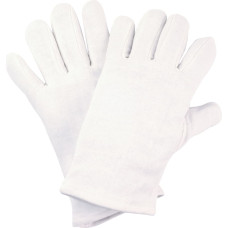 Nitras cotton interlock gloves, white