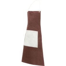 Nitras canvas apron, reddish brown / light grey