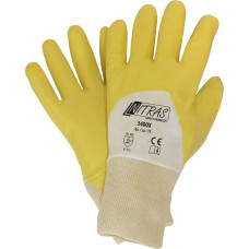 Nitras nitrile gloves, yellow / white, EN 388, OEKO-TEX
