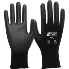 Nitras nylon gloves, black / black, EN 388