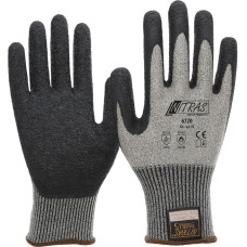 Nitras TAEKI cut protection gloves, grey / black, EN 388, EN 407