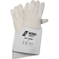 Nitras ARGON, nappa leather gloves, grey / grey, EN 388, EN 12477