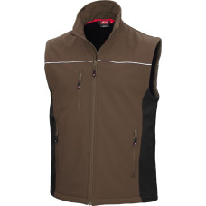 Nitras MOTION TEX LIGHT, softshell waistcoat, brown / black