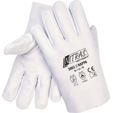 Nitras NAPPA, nappa leather gloves, grey, EN 388, EN 407