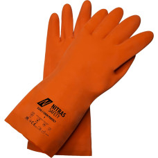 Nitras CHEM PROTECT, chemical protective gloves, orange, EN 388, EN ISO 374