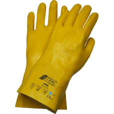 Nitras chemical protective gloves, yellow, natural colour / yellow, EN 388, EN ISO 374