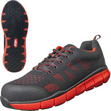Nitras SONIC STEP, safety shoes, S1P, durable textile, black / red, tough EVA / nitrile outsole, black / red (colour code: 1060), EN ISO 20345, EN 61340-4-3, DGUV Rule 112-191