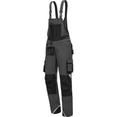 Nitras MOTION TEX PRO FX, bib pants, grey / black, OEKO-TEX