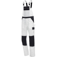 Nitras MOTION TEX LIGHT, bib pants, white / grey, OEKO-TEX