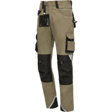 Nitras MOTION TEX PRO FX, work trousers, long, khaki / black, OEKO-TEX