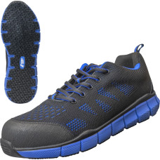Nitras SONIC STEP, safety shoes, S1P, durable textile, black / blue, tough EVA / nitrile outsole, black / blue (colour code: 1022), EN ISO 20345, EN 61340-4-3, DGUV Rule 112-191