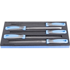 Unior Set of half smooth files in SOS tool tray