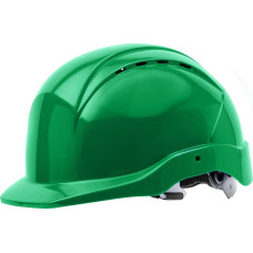 Nitras HEAD PROTECT, industrial safety helmet, shell made of HDPE, green,  interior made of LDPE / textile, black / grey, EN 397