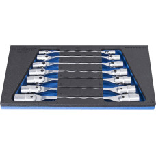 Unior Set of swivel end socket wrenches in SOS tool tray
