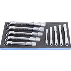 Unior Set of offset socket wrenches in SOS tool tray